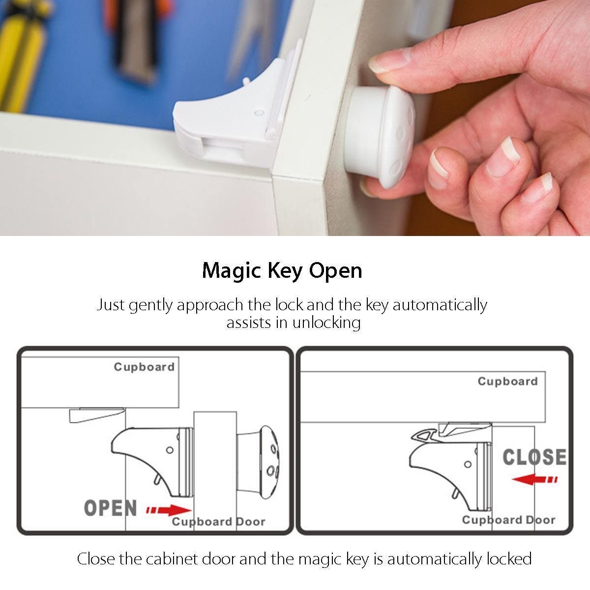 Baby Safety Magnetic Locks Invisible Cabinet Drawer Child Cupboard locker