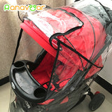 Premium Stroller Plastic Cover Weather Shield with Easy In and Out Zipper.