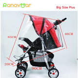 Premium Stroller Plastic Cover Weather Shield with Easy In and Out Zipper.